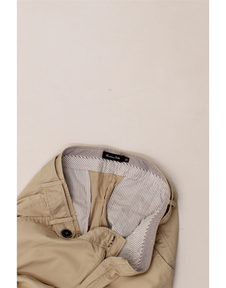 MASSIMO DUTTI Womens Slim Cropped Trousers EU 42 Large W32 L24 Beige Vintage Massimo Dutti and Second-Hand Massimo Dutti from Messina Hembry 