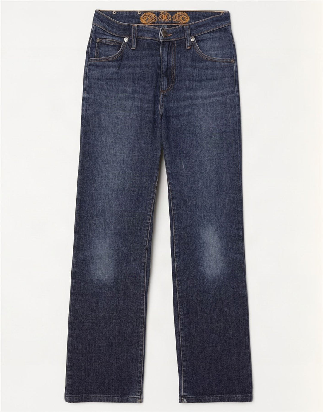 Jeans dritti effetto consumato da donna Marlboro Classics W28 L29 Blu Navy