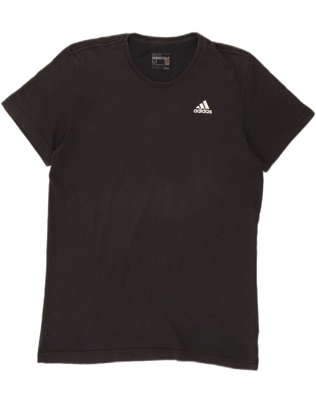 T-shirt Adidas Climalite da uomo Top in cotone nero medio