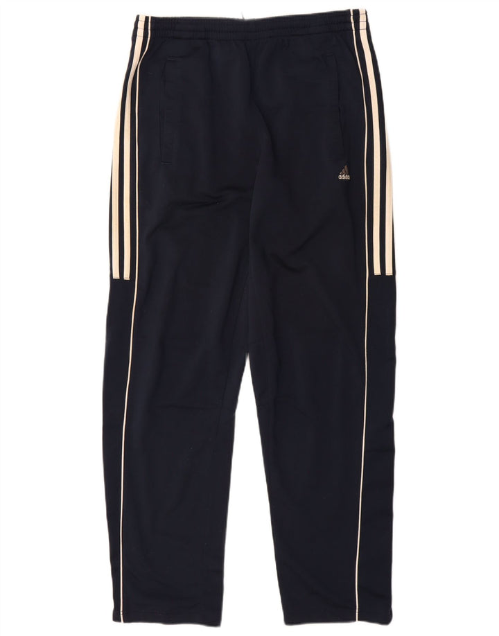 Pantaloni da tuta da uomo Adidas medi in poliestere blu navy
