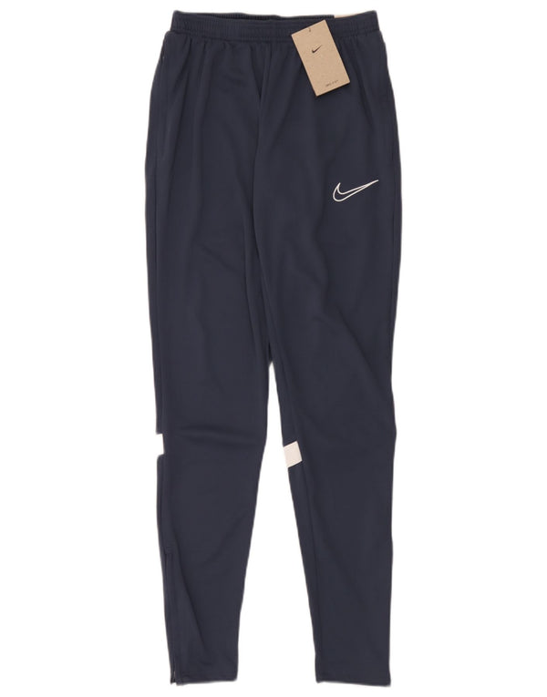 Pantaloni da tuta Nike Dri Fit da uomo, piccoli, in poliestere color block blu navy
