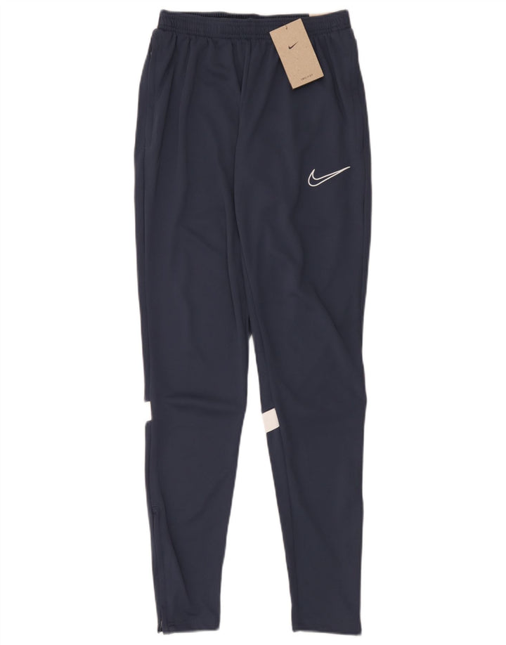 Pantaloni da tuta Nike Dri Fit da uomo, piccoli, in poliestere color block blu navy