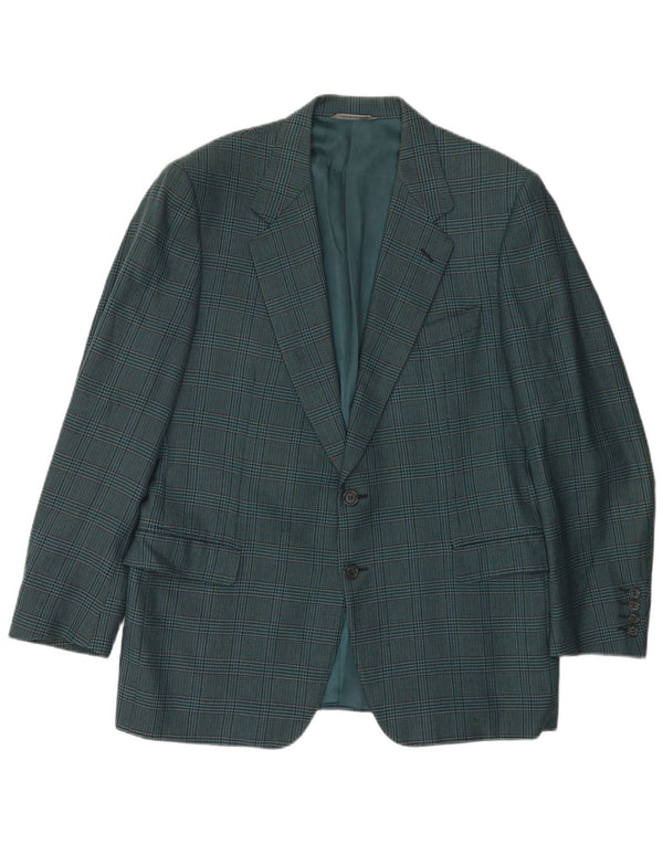 CANALI Giacca Blazer 2 Bottoni Uomo IT 52 XL Blu Pied De Poule Lana