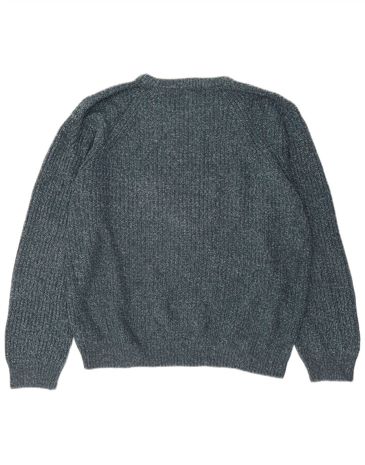 Maglione maglione con scollo a barca da uomo Marks & Spencer XL blu acrilico