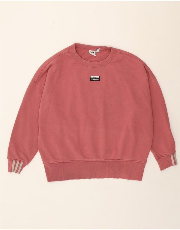 Felpa oversize da donna Adidas UK 18 XL cotone rosa
