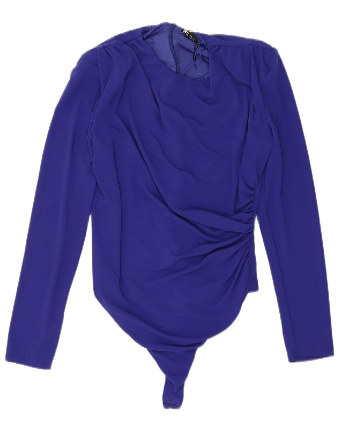 Body a maniche lunghe da donna Zara UK 14 Large in poliestere blu navy