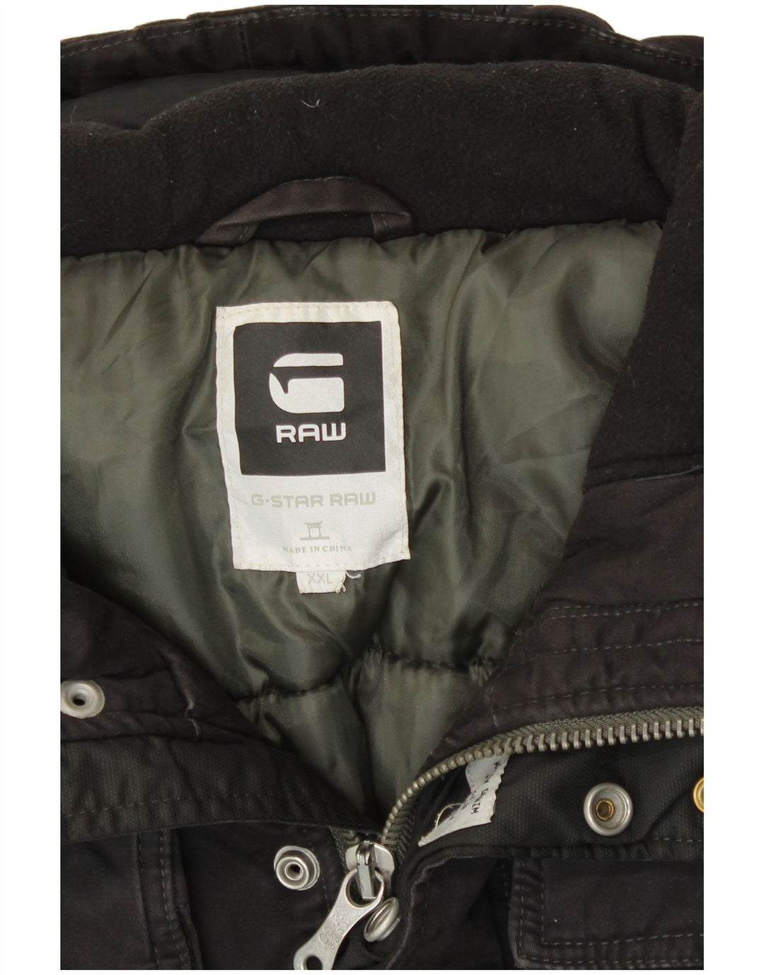 Giubbotto bomber con cappuccio da uomo G-STAR UK 44 2XL cotone nero