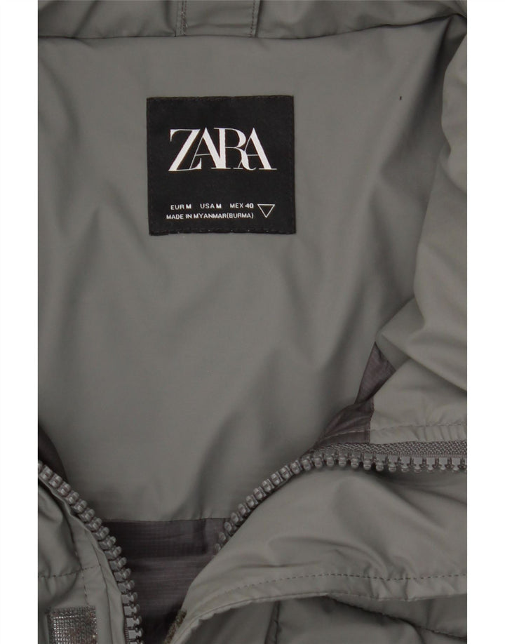 ZARA Mens Padded Gilet UK 38 Medium Grey Polyester Vintage Zara and Second-Hand Zara from Messina Hembry 