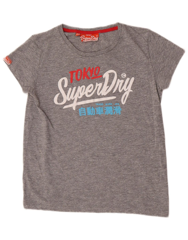 T-shirt grafica regolare da uomo Superdry Top XS in cotone grigio