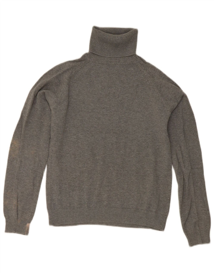 Maglione corto con collo alto da donna Zara UK 12 Grigio medio