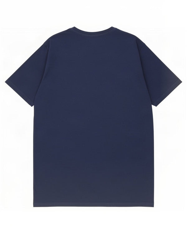 T-shirt grafica da uomo Lotto Top Large in cotone blu navy