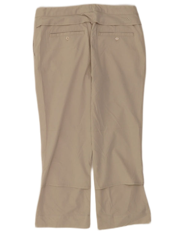 Pantaloni corti dritti da donna Adidas UK 10 Small W30 L23 Poliestere beige
