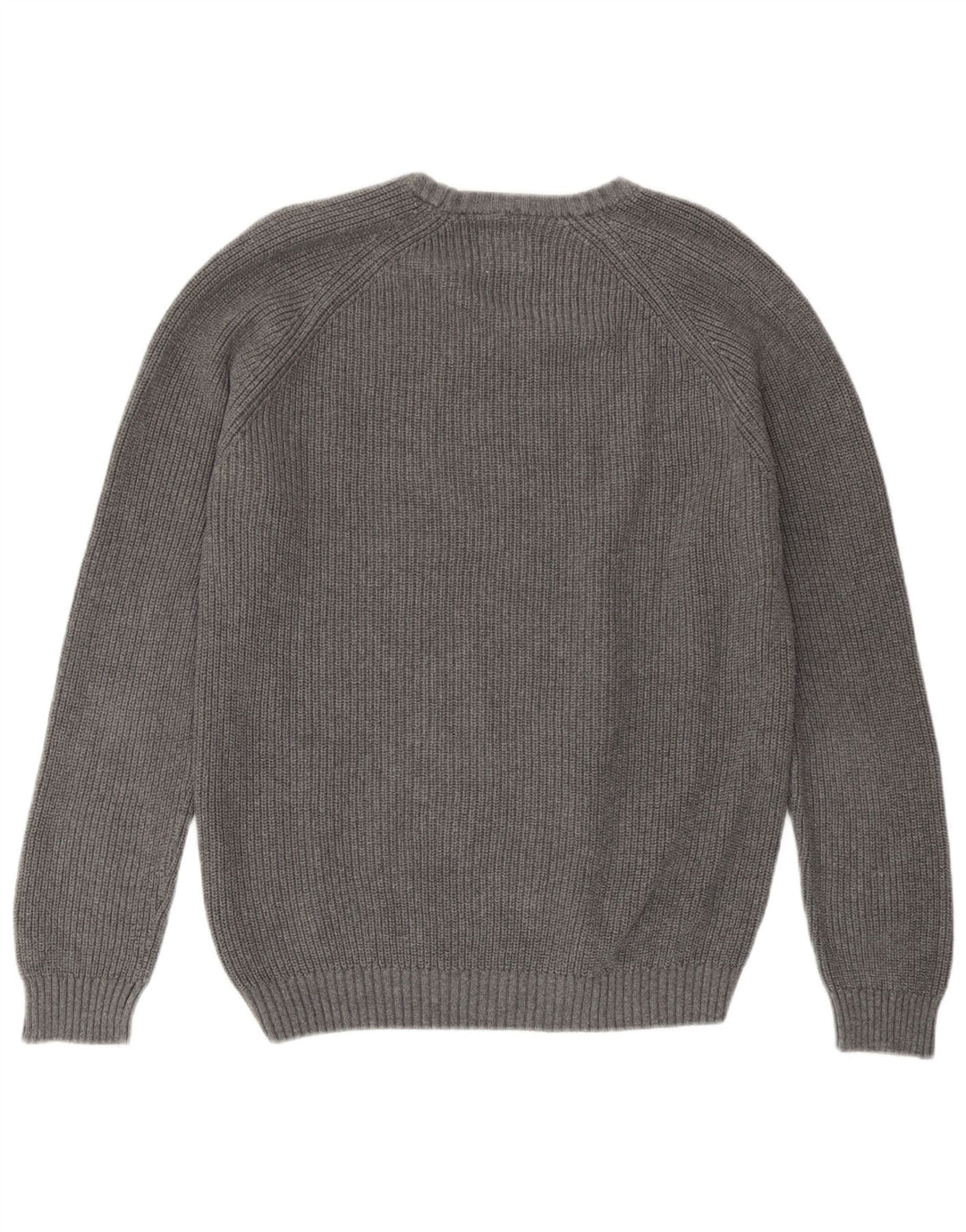 Maglione maglione girocollo da uomo Zara in cotone grigio medio