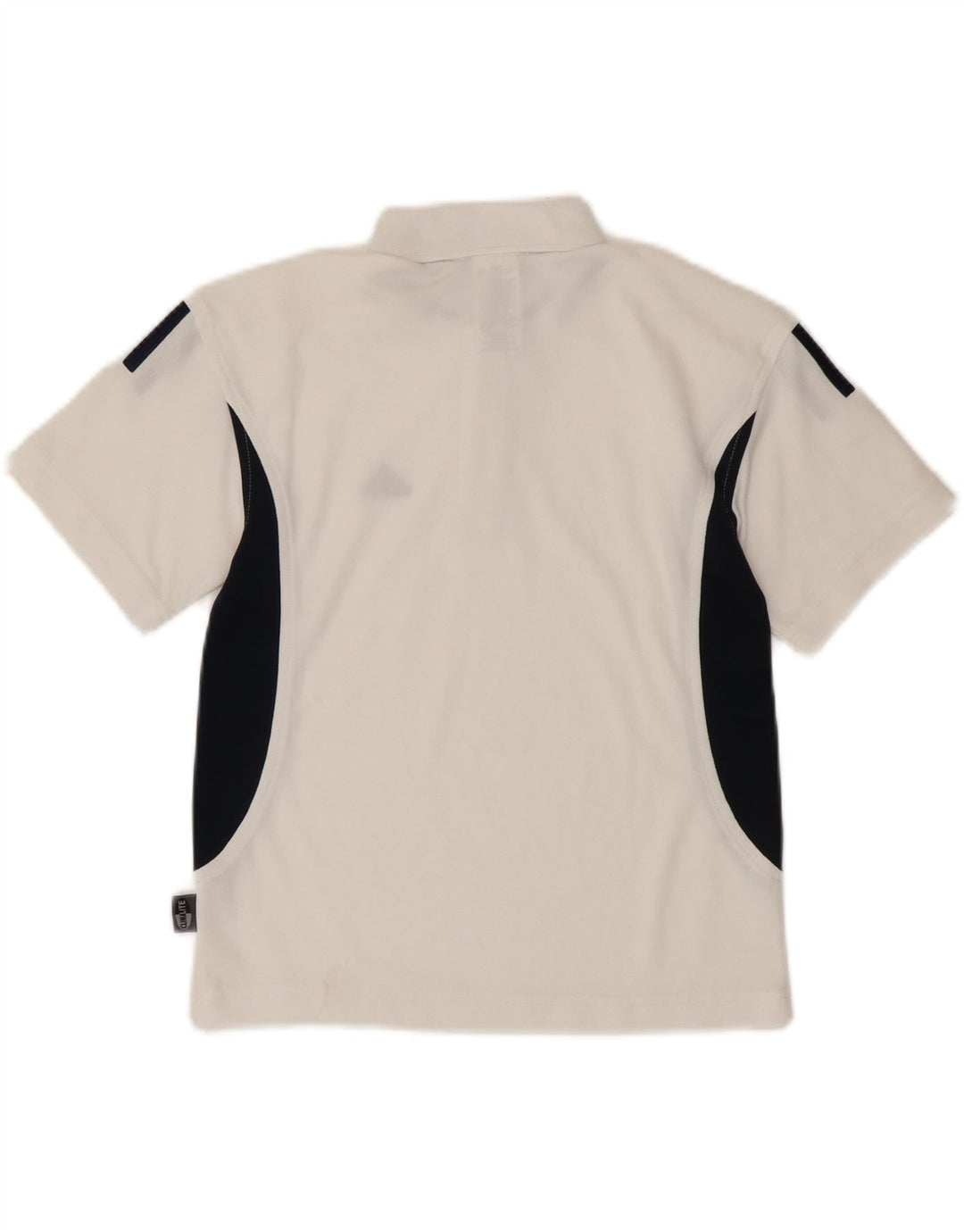 Polo Adidas Climalite da ragazzo, 7-8 anni, in poliestere color block bianco