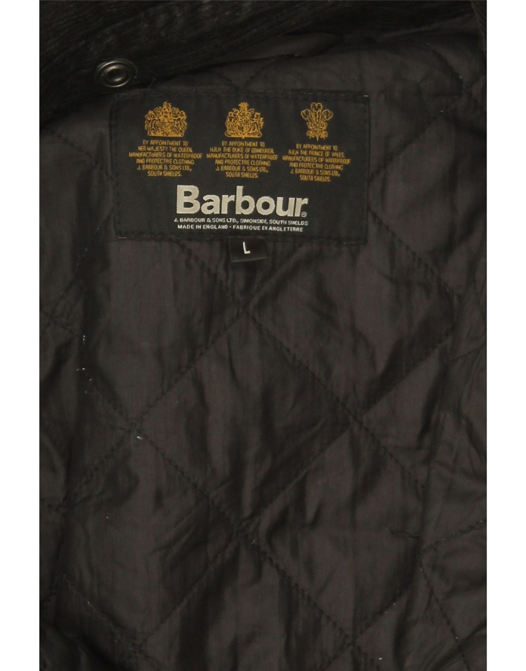 Giacca da uomo in cotone cerato Barbour UK 40 grande nera