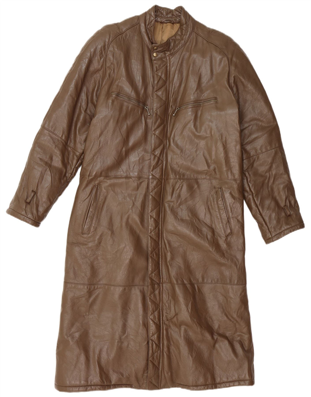 Cappotto in pelle da uomo VINTAGE UK 38 Marrone medio