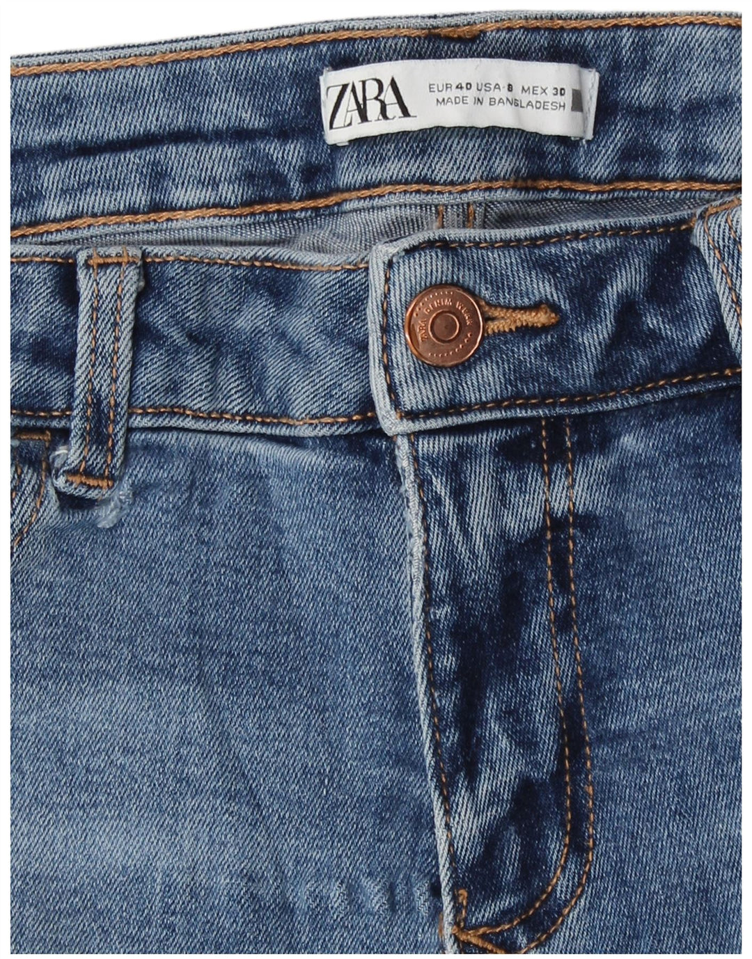 Jeans skinny da donna Zara EU 40 medi W30 L27 Blu