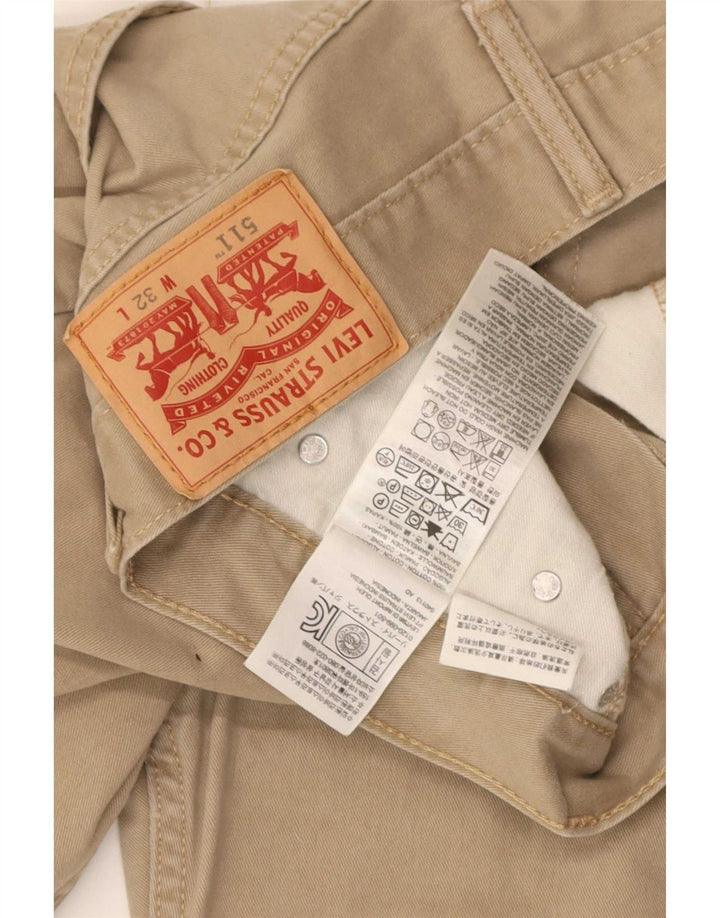 Pantaloncini casual Levi's da uomo 511 W32 cotone beige medio