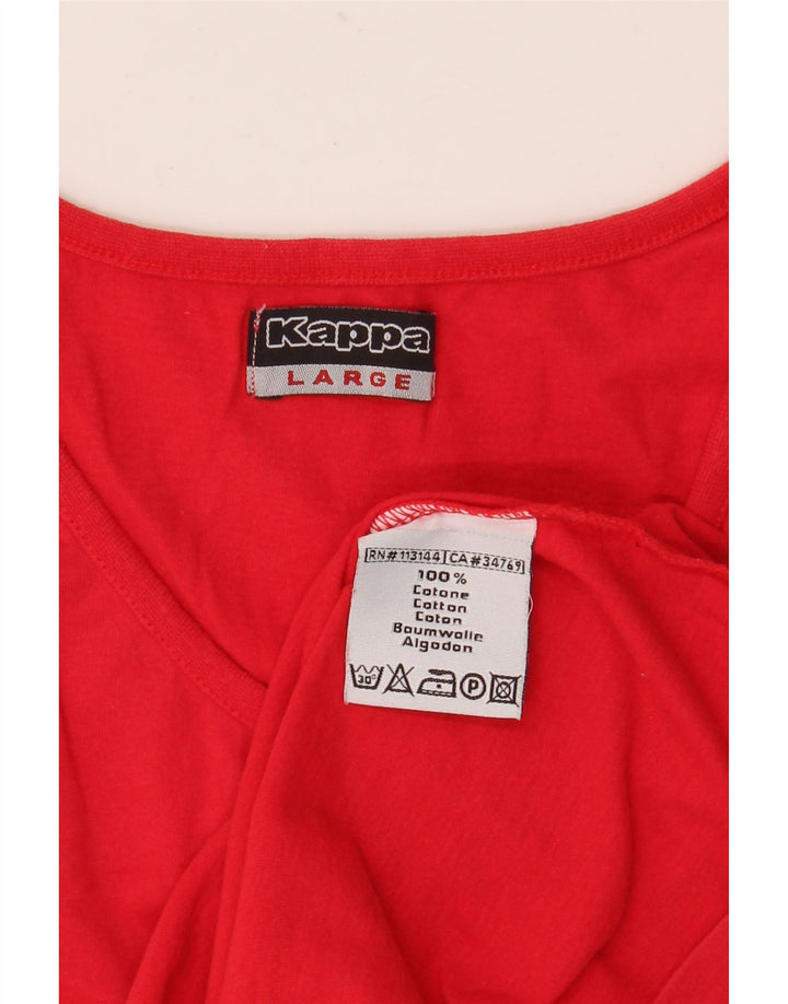 Canotta da uomo KAPPA grande rossa in cotone