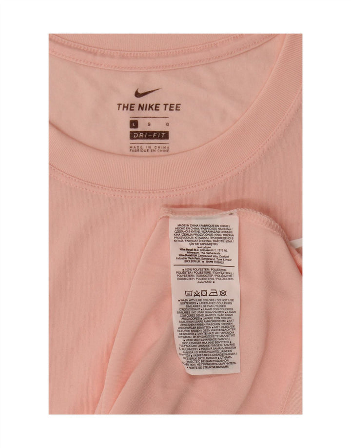 NIKE Womens Dri Fit T-Shirt Top UK 16 Large Pink Polyester Vintage Nike and Second-Hand Nike from Messina Hembry 