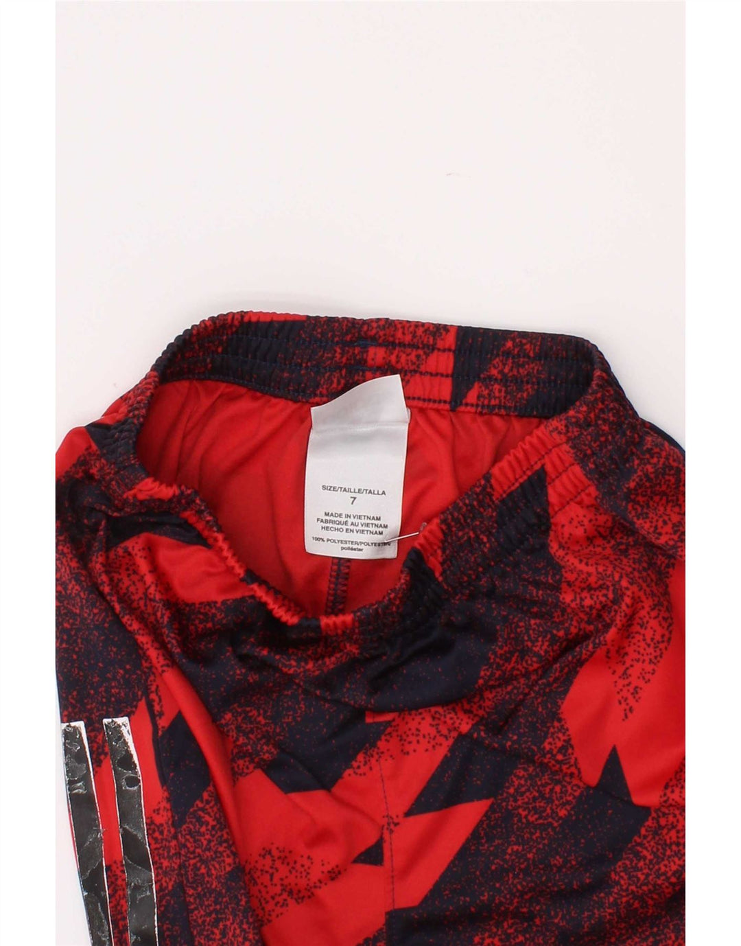 Pantaloncini sportivi Adidas Climalite da ragazzo 6-7 anni Poliestere geometrico rosso