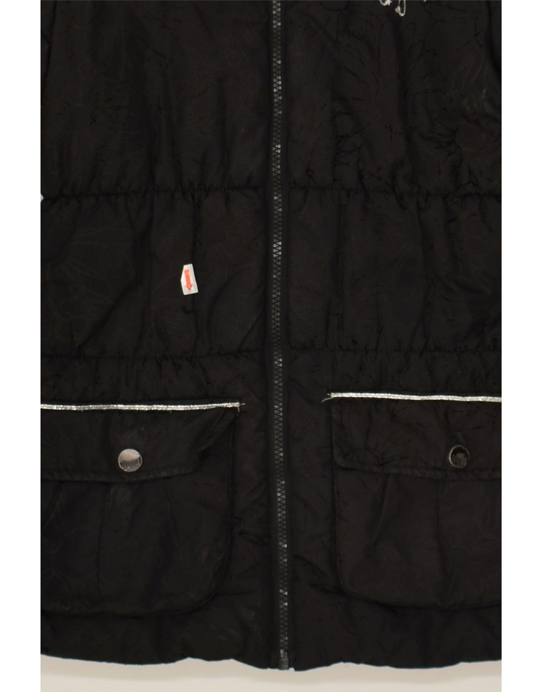 DESIGUAL Girls Padded Jacket 11-12 Years Black Floral Polyester | Vintage Desigual | Thrift | Second-Hand Desigual | Used Clothing | Messina Hembry 