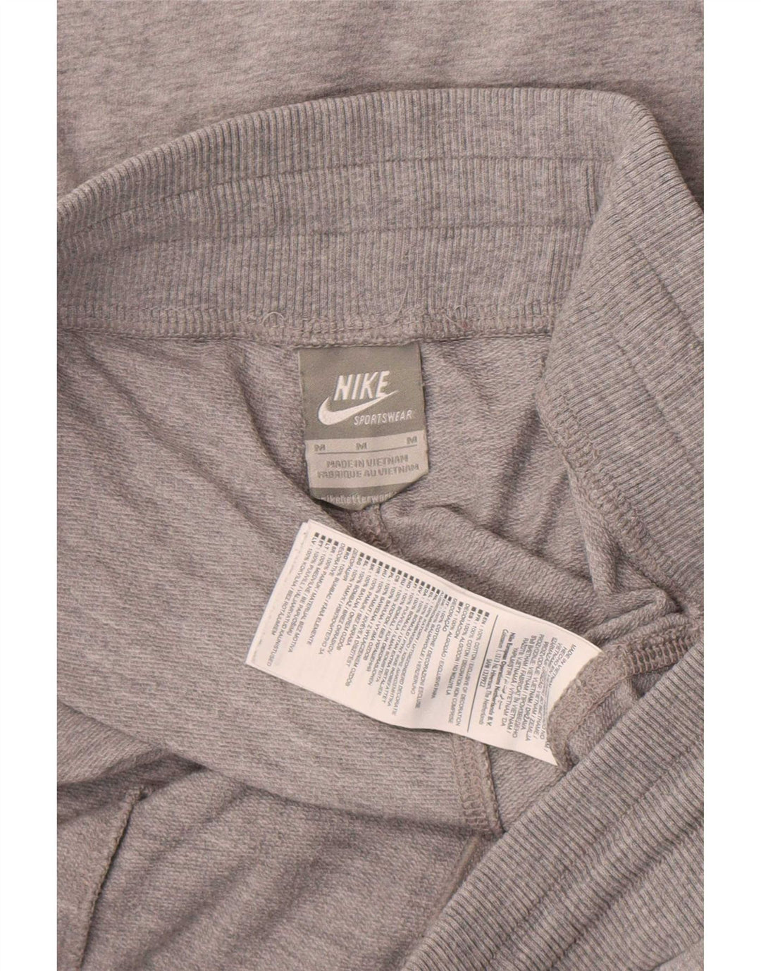 Pantaloncini sportivi Nike da uomo in cotone grigio medio