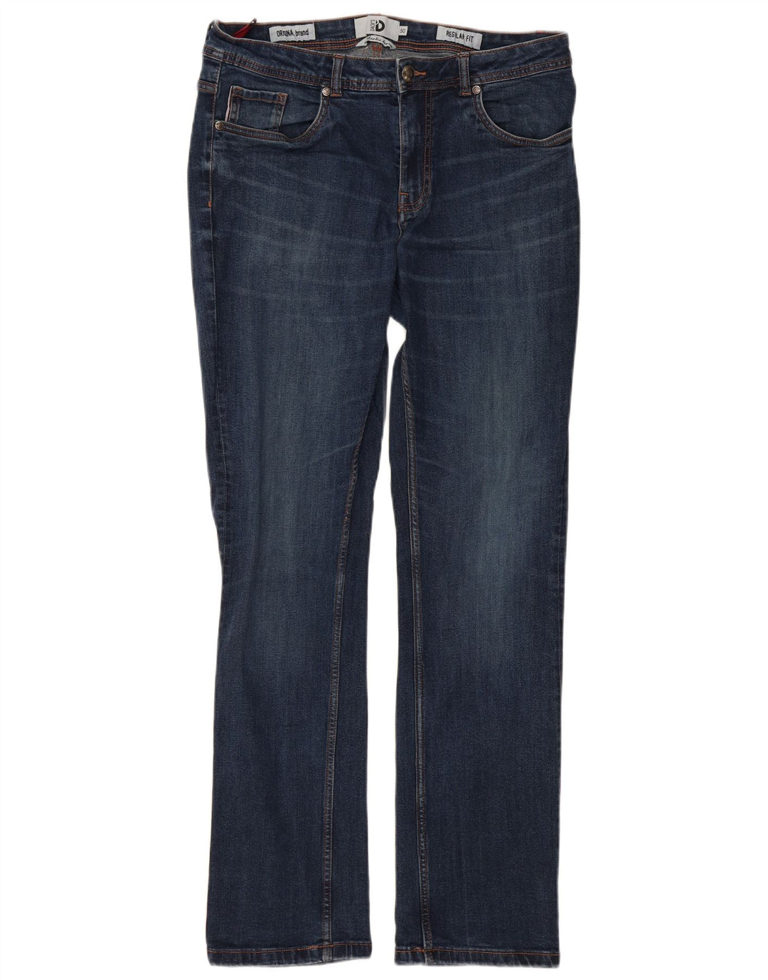 Jeans dritti regolari da uomo di Dack IT 50 Large W34 L32 cotone blu