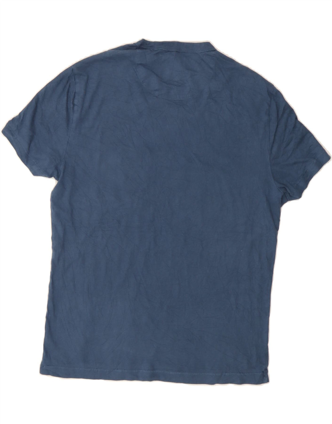PENGUIN Mens T-Shirt Top Small Navy Blue Pinstripe Vintage Penguin and Second-Hand Penguin from Messina Hembry 