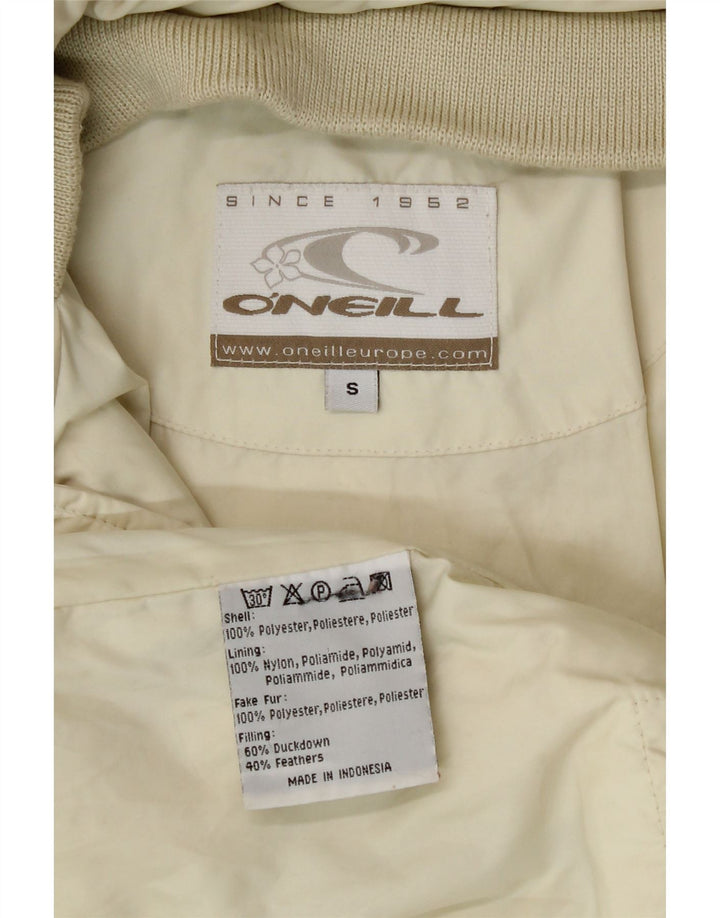 Giacca imbottita con cappuccio da uomo O'Neill UK 36 Small Poliestere bianco sporco