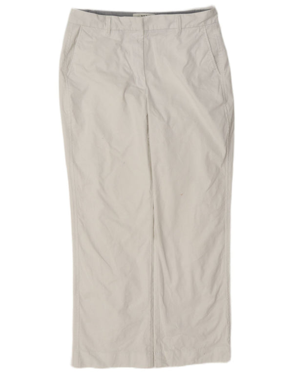 Pantaloni chino dritti da donna Marks & Spencer UK 12 medi W30 L28 bianchi