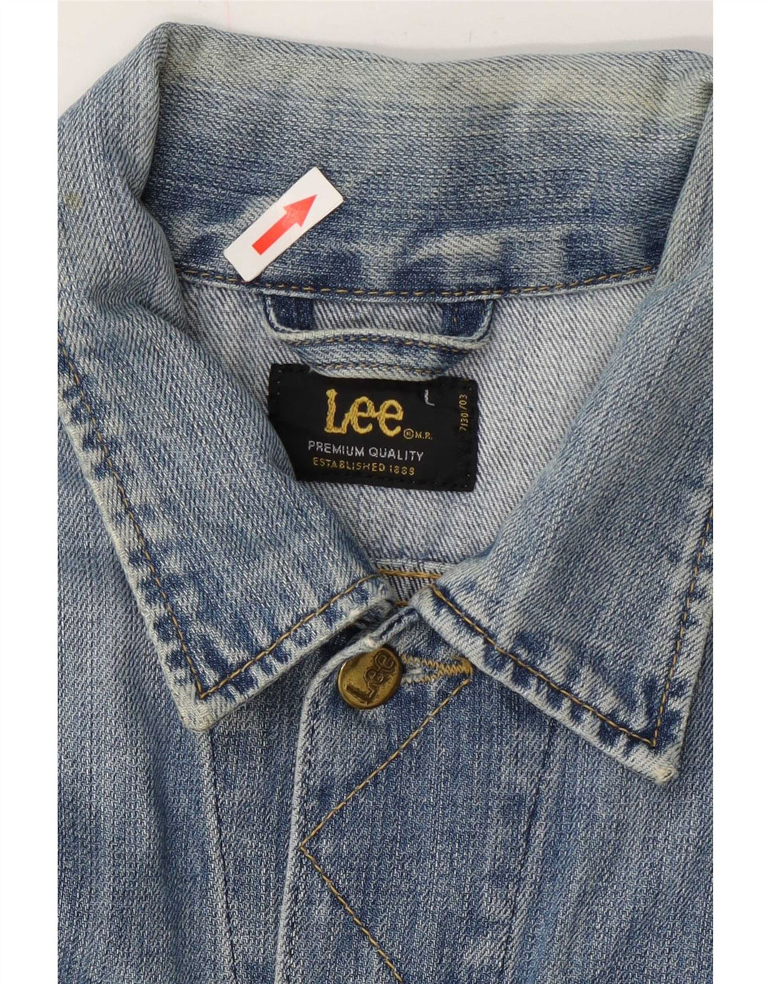 Giacca di jeans Lee Rider da uomo UK 40 grande cotone blu