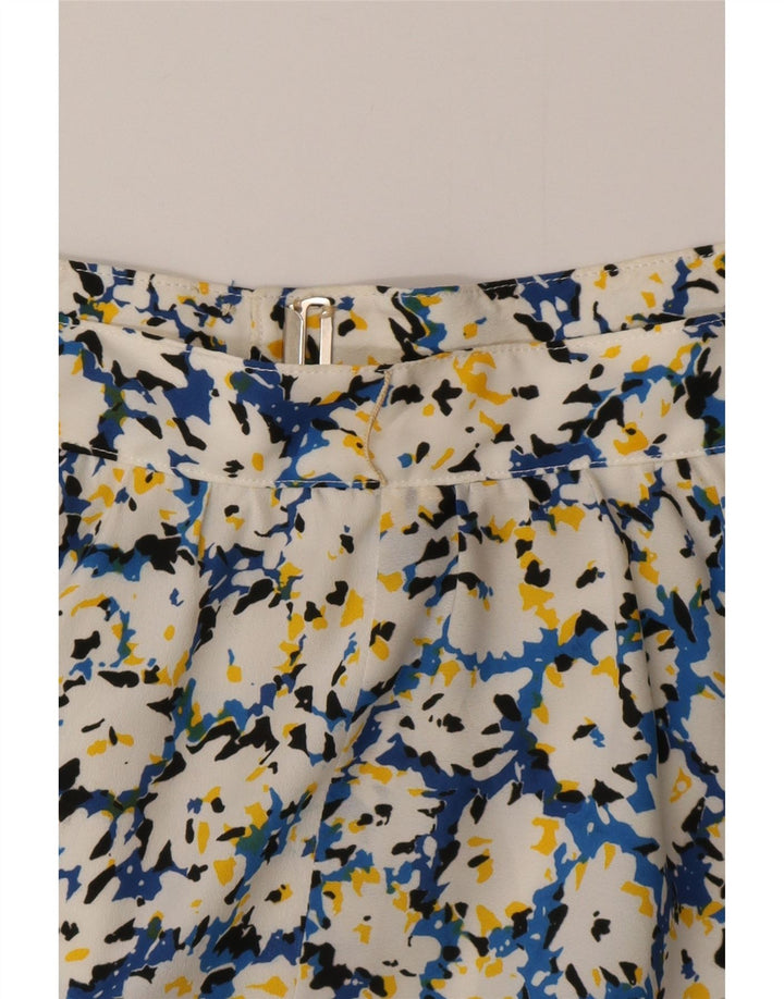 Gonna a trapezio da donna vintage W26 piccolo floreale multicolore