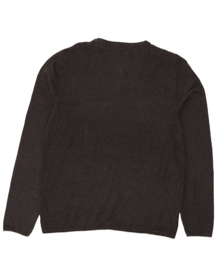 Maglione maglione girocollo da uomo Fat Face grande cotone grigio