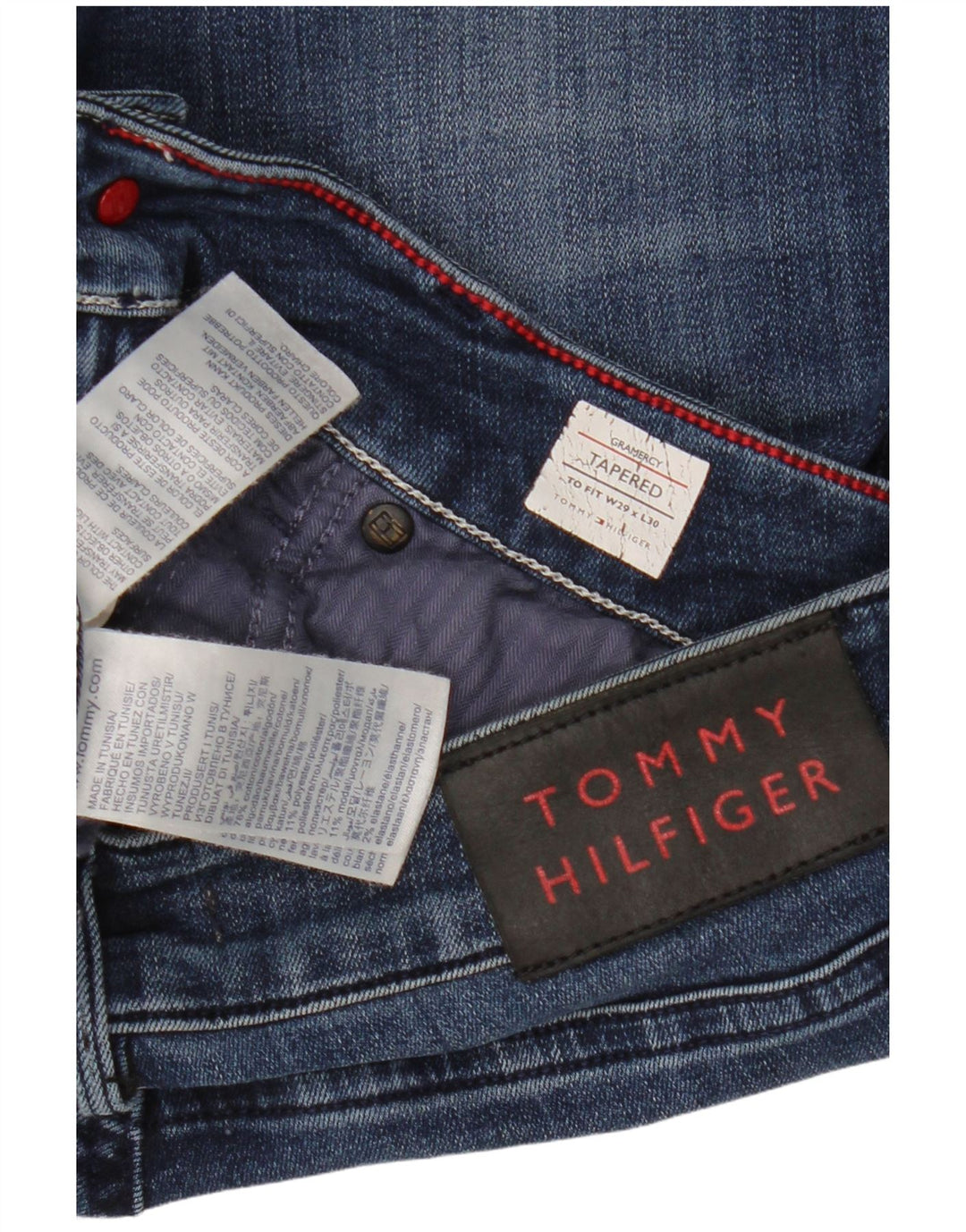 TOMMY HILFIGER Jeans affusolati Gramercy da donna W29 L30 cotone blu