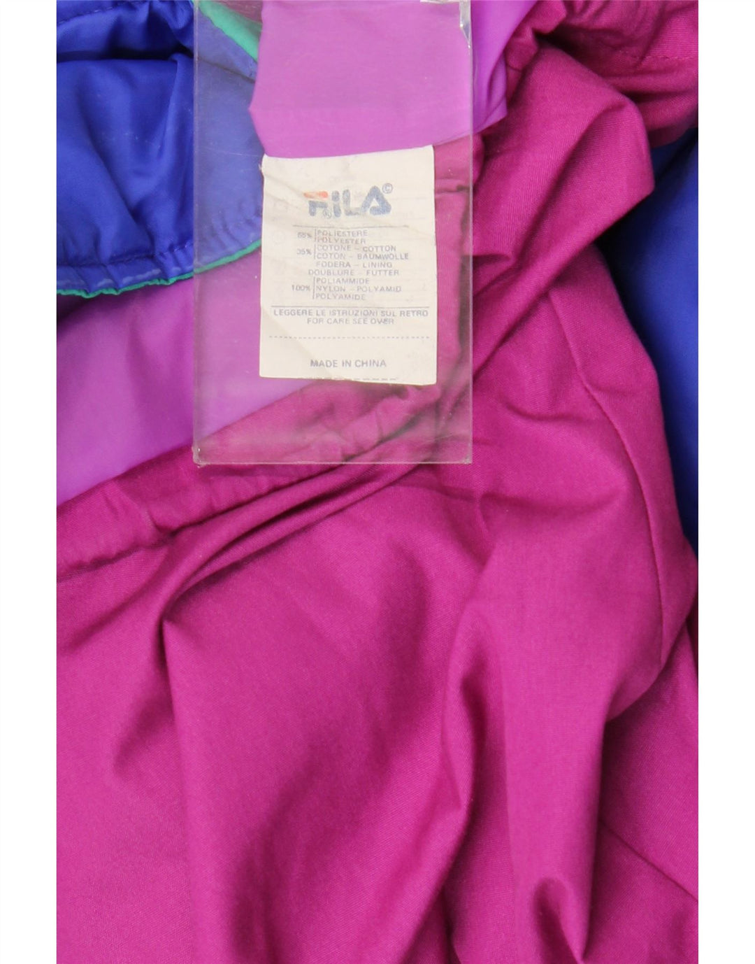 Giacca a vento con cappuccio da uomo Fila UK 42 XL poliestere rosa