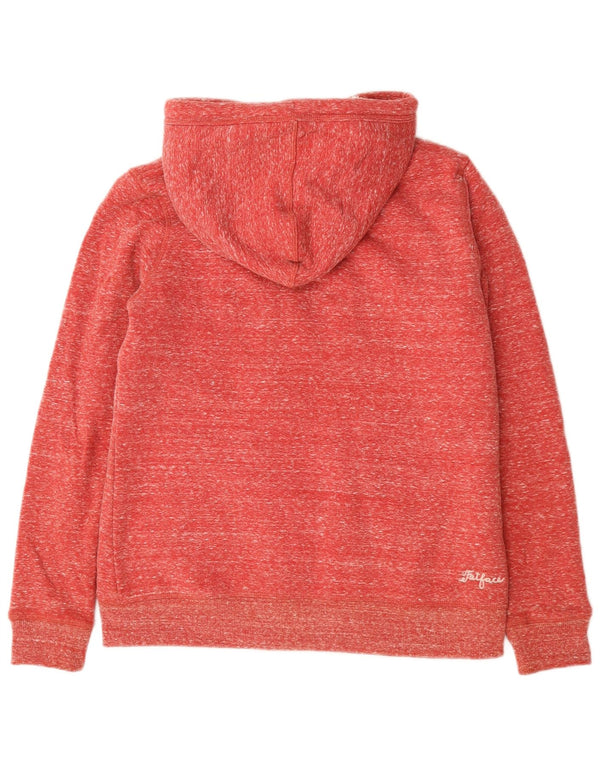Maglione con cappuccio e zip oversize da donna Fat Face UK 10 Piccolo cotone screziato rosso