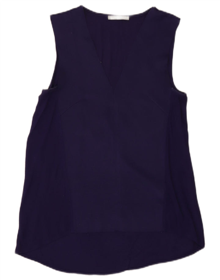 Camicetta da donna Zara Top UK 10 Small Blu Navy Poliestere