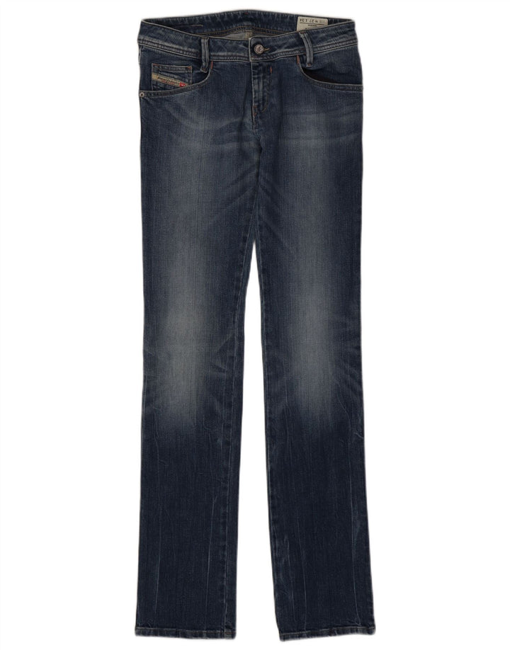 Jeans slim dritti Newz da donna Diesel W27 L34 cotone blu