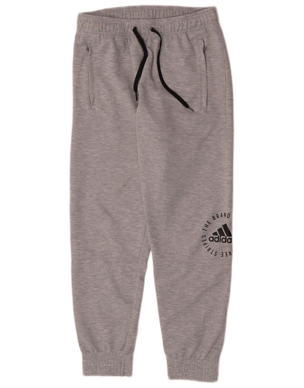 Pantaloni da tuta grafica da uomo Adidas Joggers in poliestere grigio medio