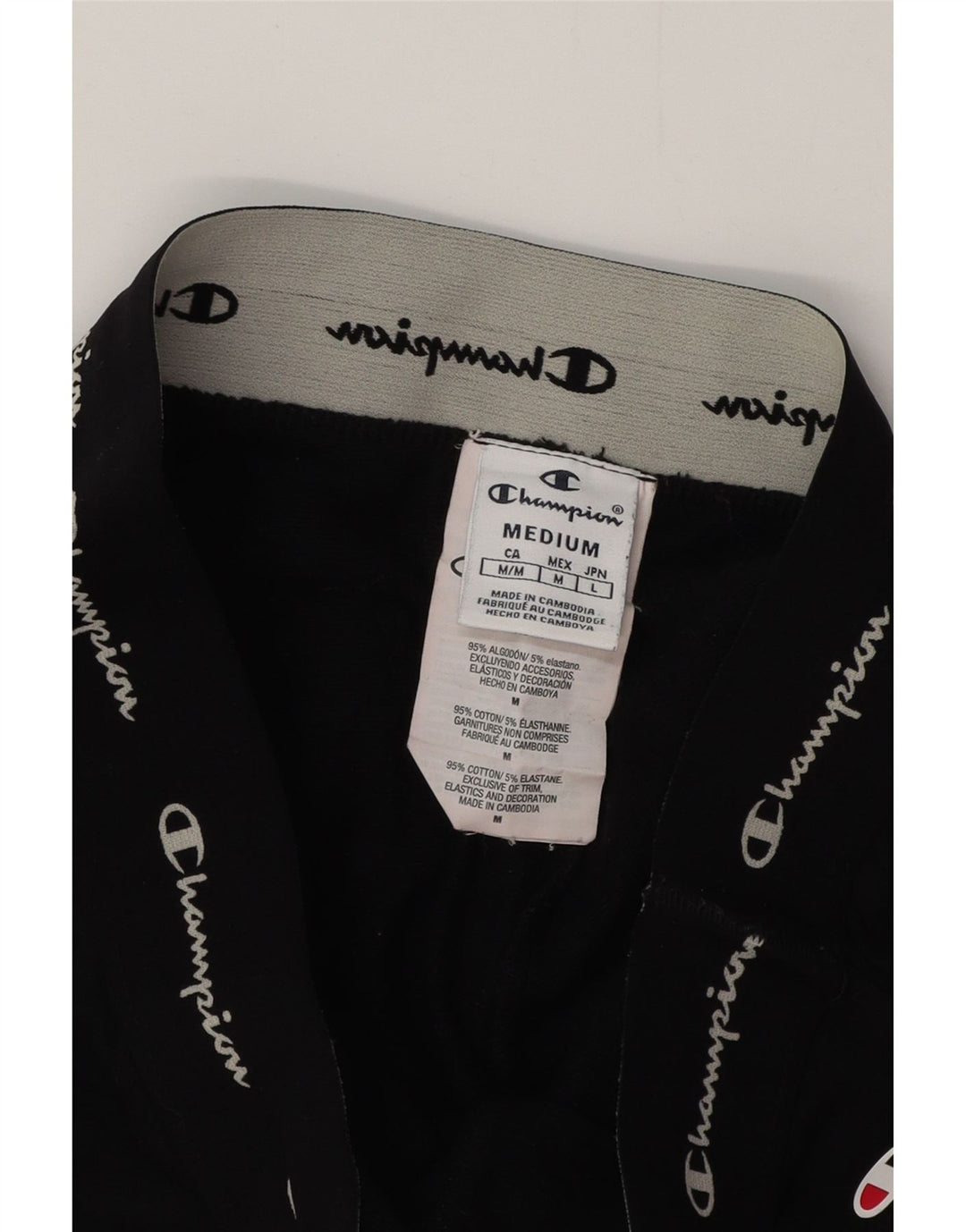 CHAMPION Pantaloni da tuta con grafica da donna Joggers UK 14 Medium Nero