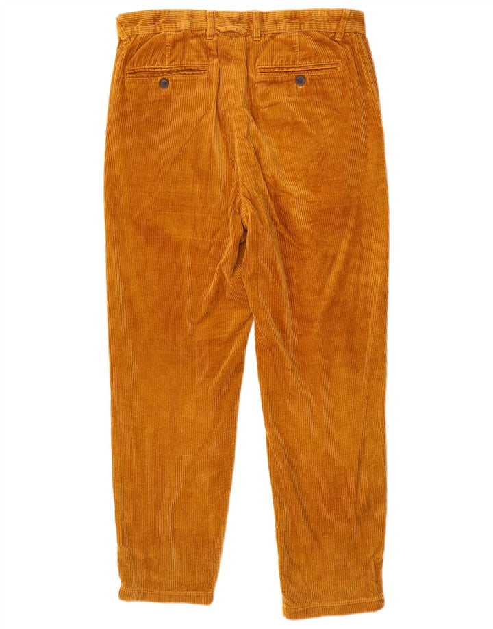 Pantaloni Zara da uomo in velluto a coste affusolati W30 L27 in cotone marrone
