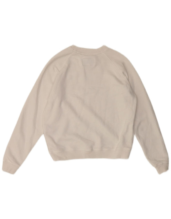 Felpa oversize da donna Jack Wills UK 8 piccola in cotone bianco