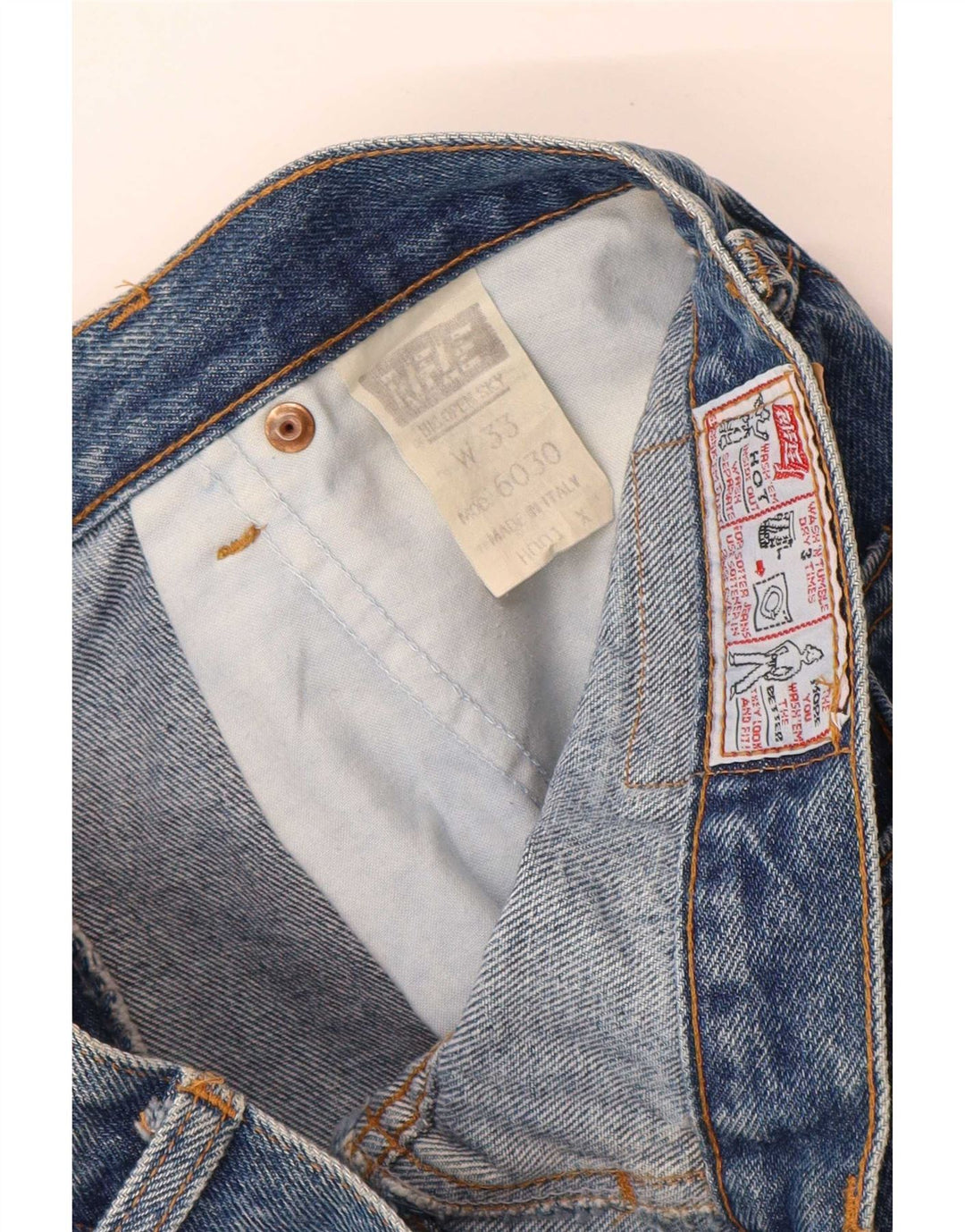 Rifle Gonna di jeans da donna grande W33 Blu Cotone