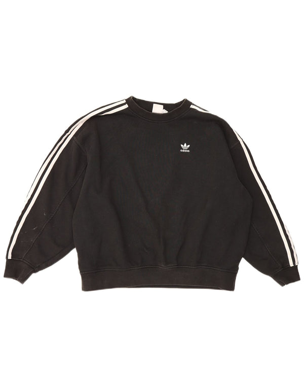 Felpa oversize da donna Adidas UK 6 XS cotone nero