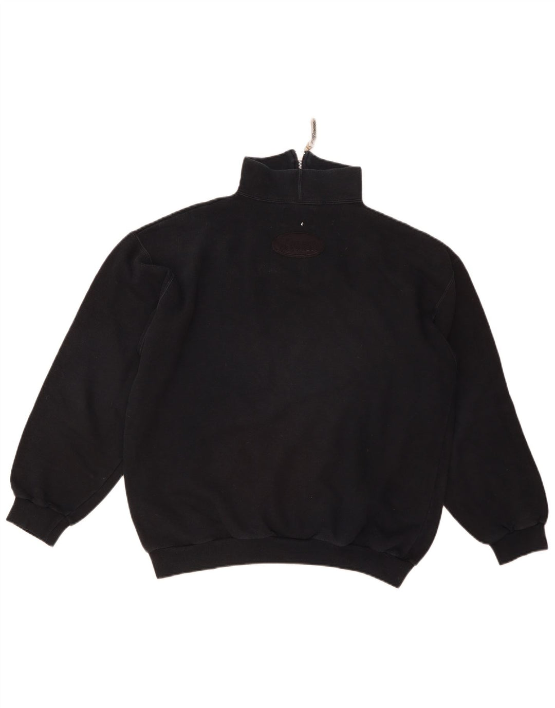 SEVEN 7 Felpa da uomo con collo con zip grafica Maglione grande in cotone blu navy