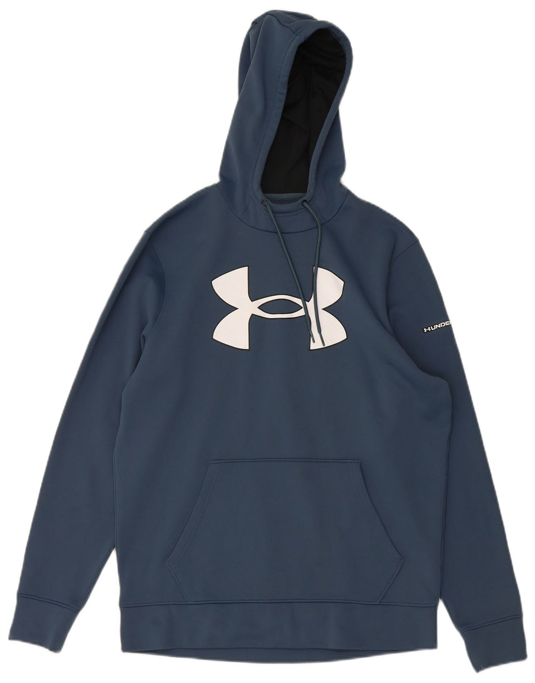 UNDER ARMOUR Mens Graphic Hoodie Jumper Medium Blue Polyester