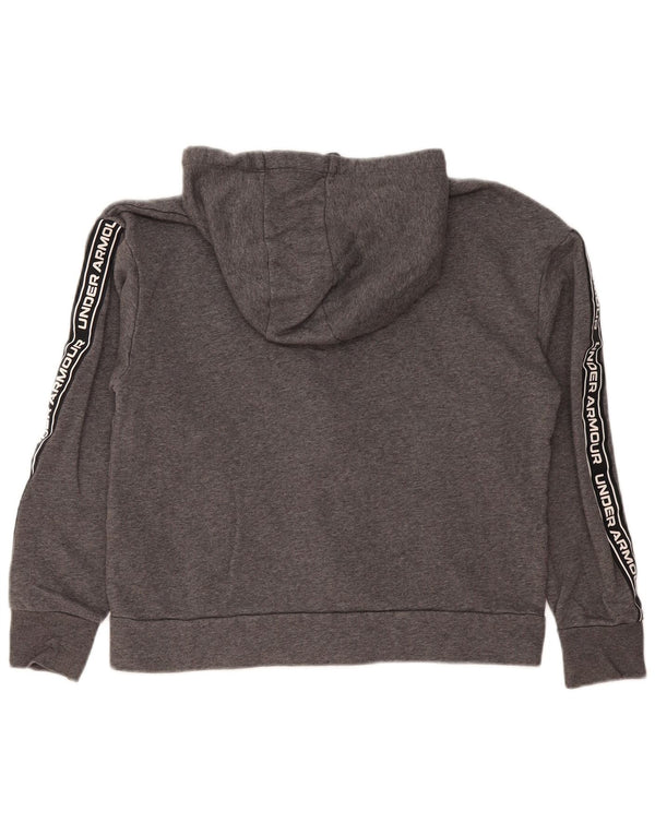 Felpa con cappuccio e zip da donna Under Armour UK 14 Blocco colore grigio medio