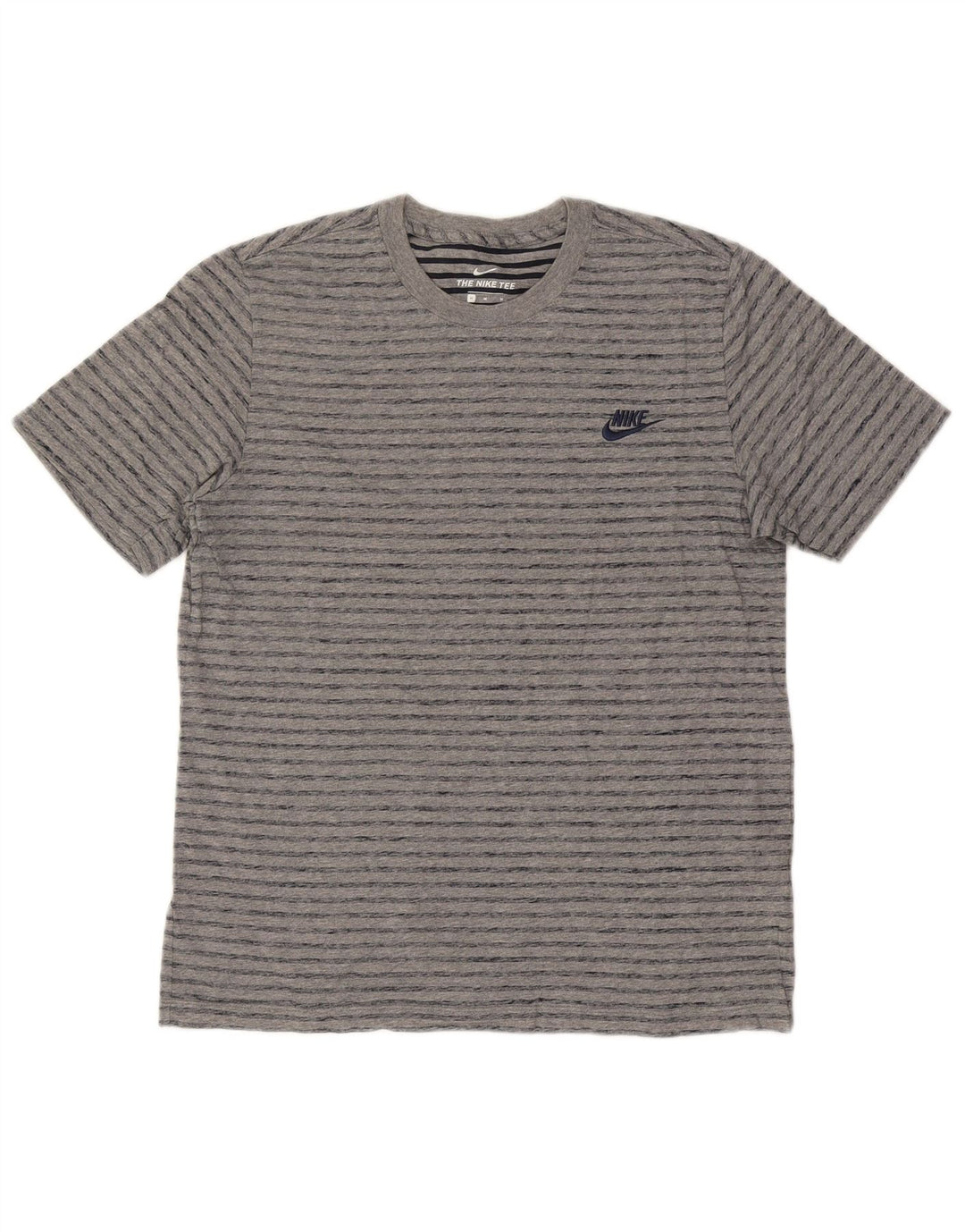 T-shirt da uomo Nike Top in cotone a righe grigio medio