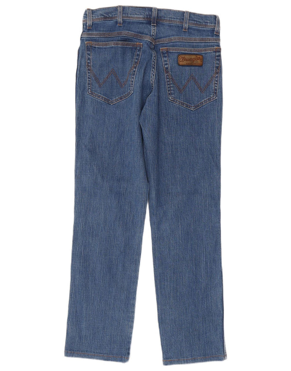 Jeans dritti elasticizzati Texas da uomo Wrangler W32 L32 cotone blu